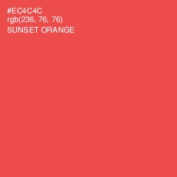 #EC4C4C - Sunset Orange Color Image